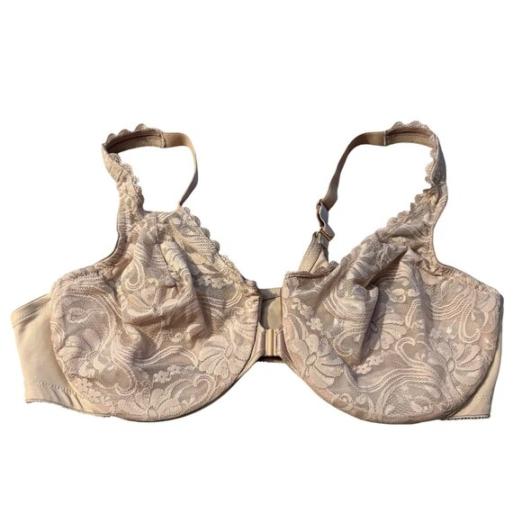 Glamorise Elegance Stretch Lace Front Close Wonderwire Bra 9245 46B - Picture 2 of 4